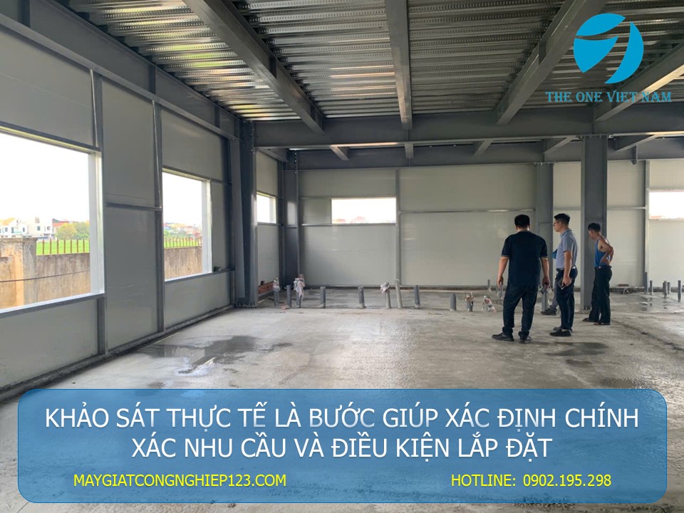 khảo sát mặt bằng lắp đặt tại nhà máy